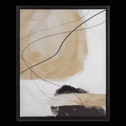 Bouclair Abstract Blush Wave Framed Canvas* Printed & Photography Wall Art Canvases