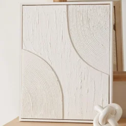 Bouclair Abstract Tone-on-Tone Textured Framed Art* Oil Paintings