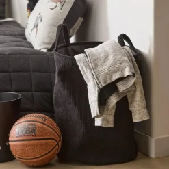 Bouclair Beige Corduroy Hamper* Junior Decorative Accessories