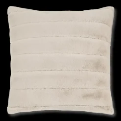 Bouclair Beige Cougar Faux Fur Throw Pillow* Decorative Throw Pillows