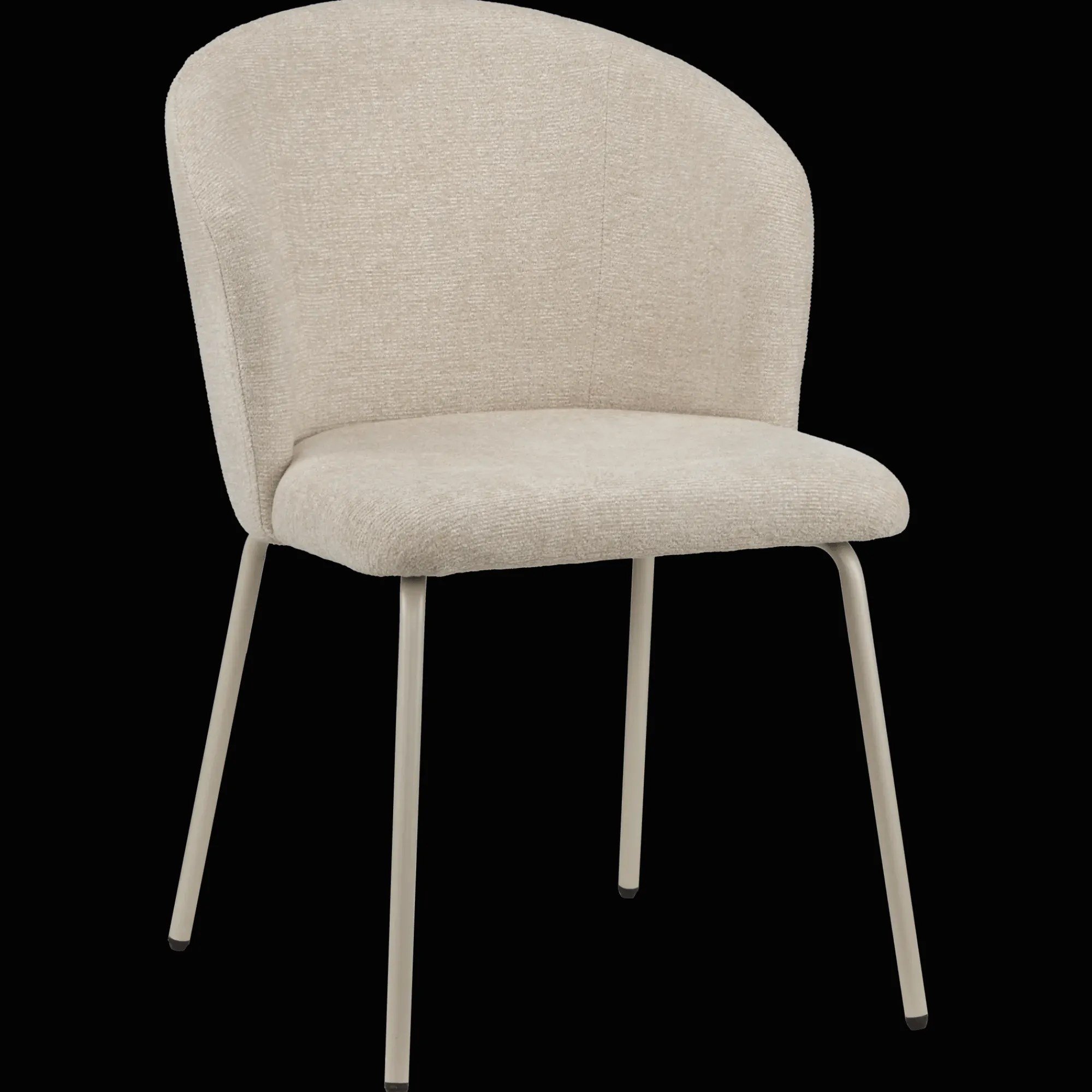 Bouclair Beige Fabric and Metal Dining Chair* Furniture Accessories|Dining Chairs