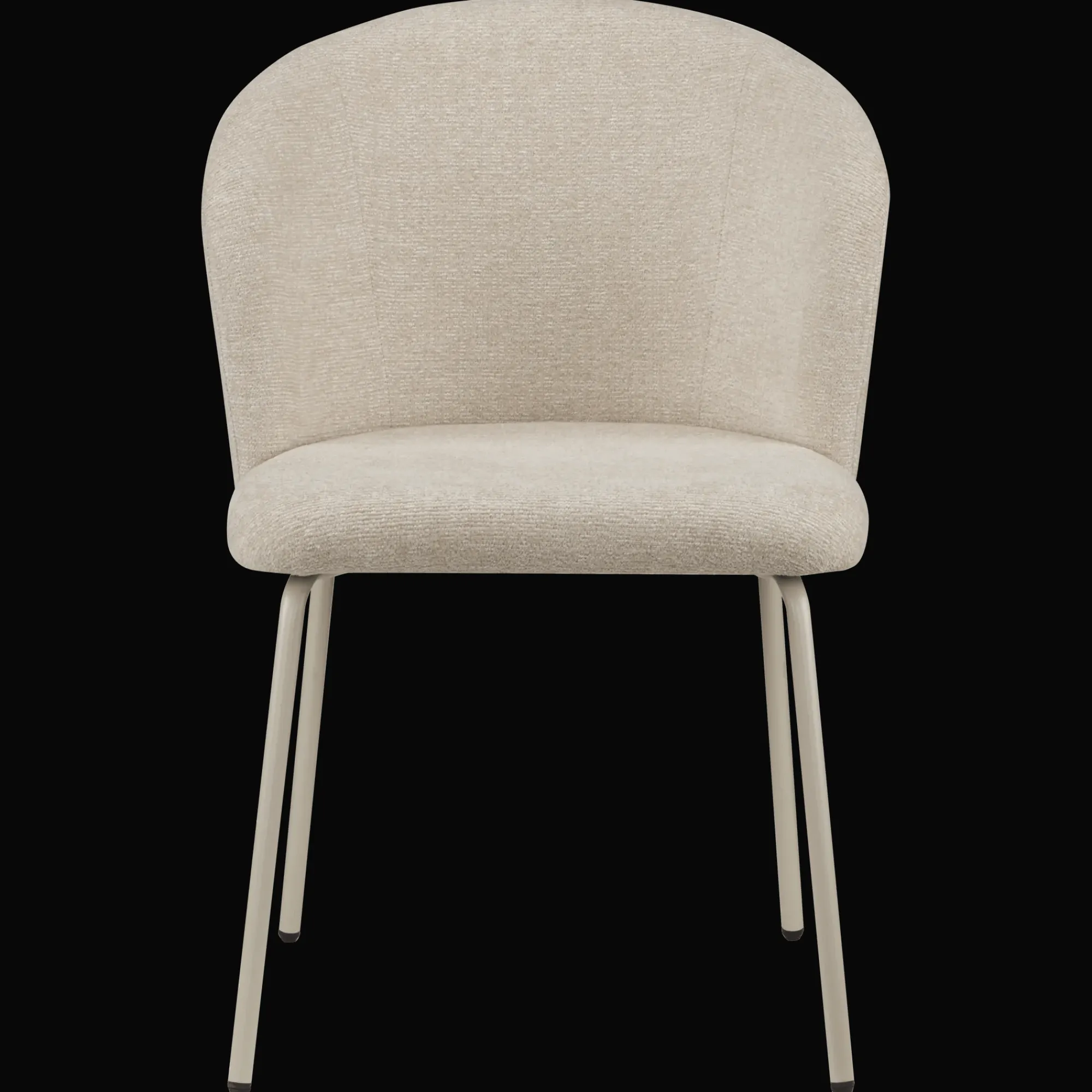 Bouclair Beige Fabric and Metal Dining Chair* Furniture Accessories|Dining Chairs