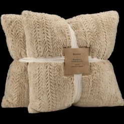 Bouclair Beige Set of 2 Ellyn Decorative Pillow* Decorative Throw Pillows