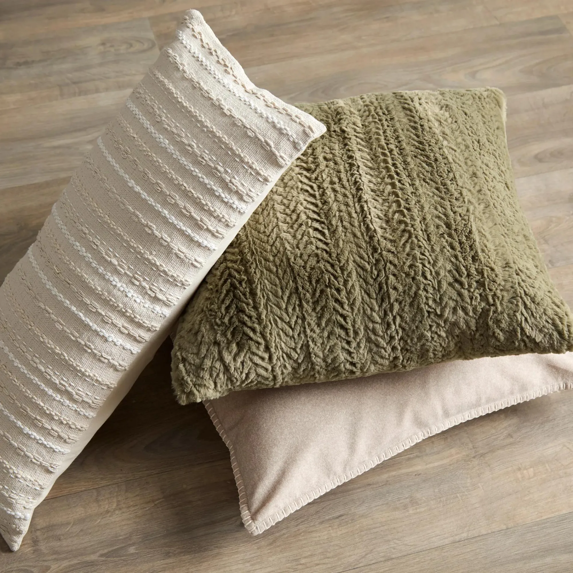 Bouclair Beige Set of 2 Ellyn Decorative Pillow* Decorative Throw Pillows