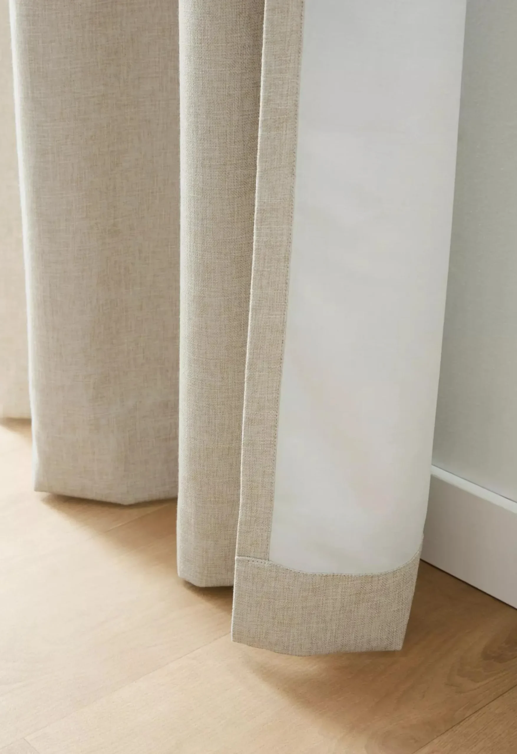 Bouclair Beige Taha Rod Pocket Back Tab Blackout Curtain* Blackout Window Curtains|Sheer Curtains & Window Sheer Panels