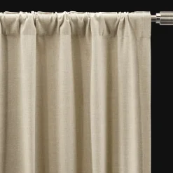 Bouclair Beige Taha Rod Pocket Back Tab Blackout Curtain* Blackout Window Curtains|Sheer Curtains & Window Sheer Panels