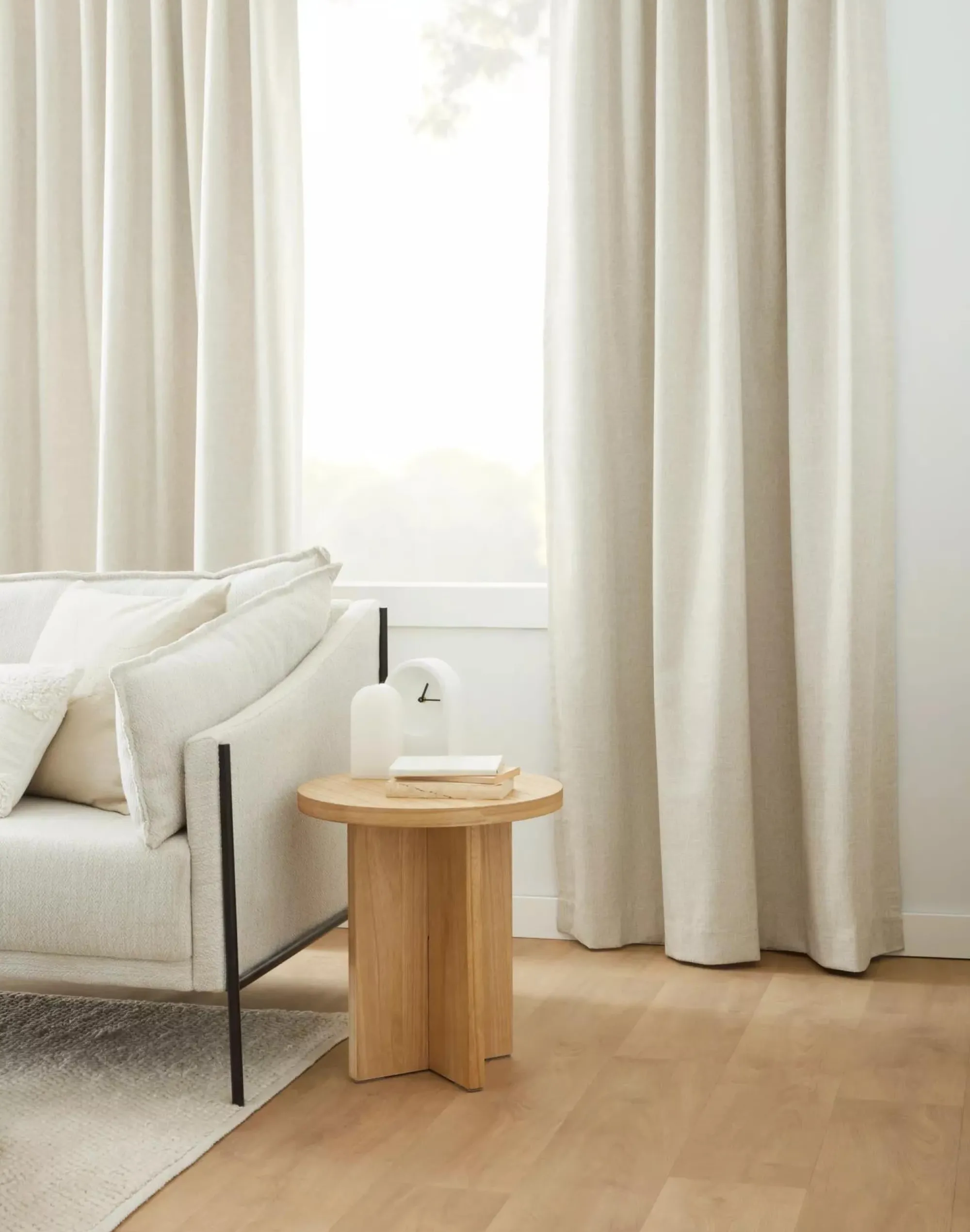 Bouclair Beige Taha Rod Pocket Back Tab Blackout Curtain* Blackout Window Curtains|Sheer Curtains & Window Sheer Panels