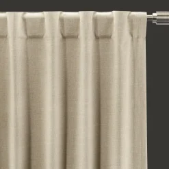 Bouclair Beige Taha Rod Pocket Back Tab Blackout Curtain* Blackout Window Curtains|Sheer Curtains & Window Sheer Panels