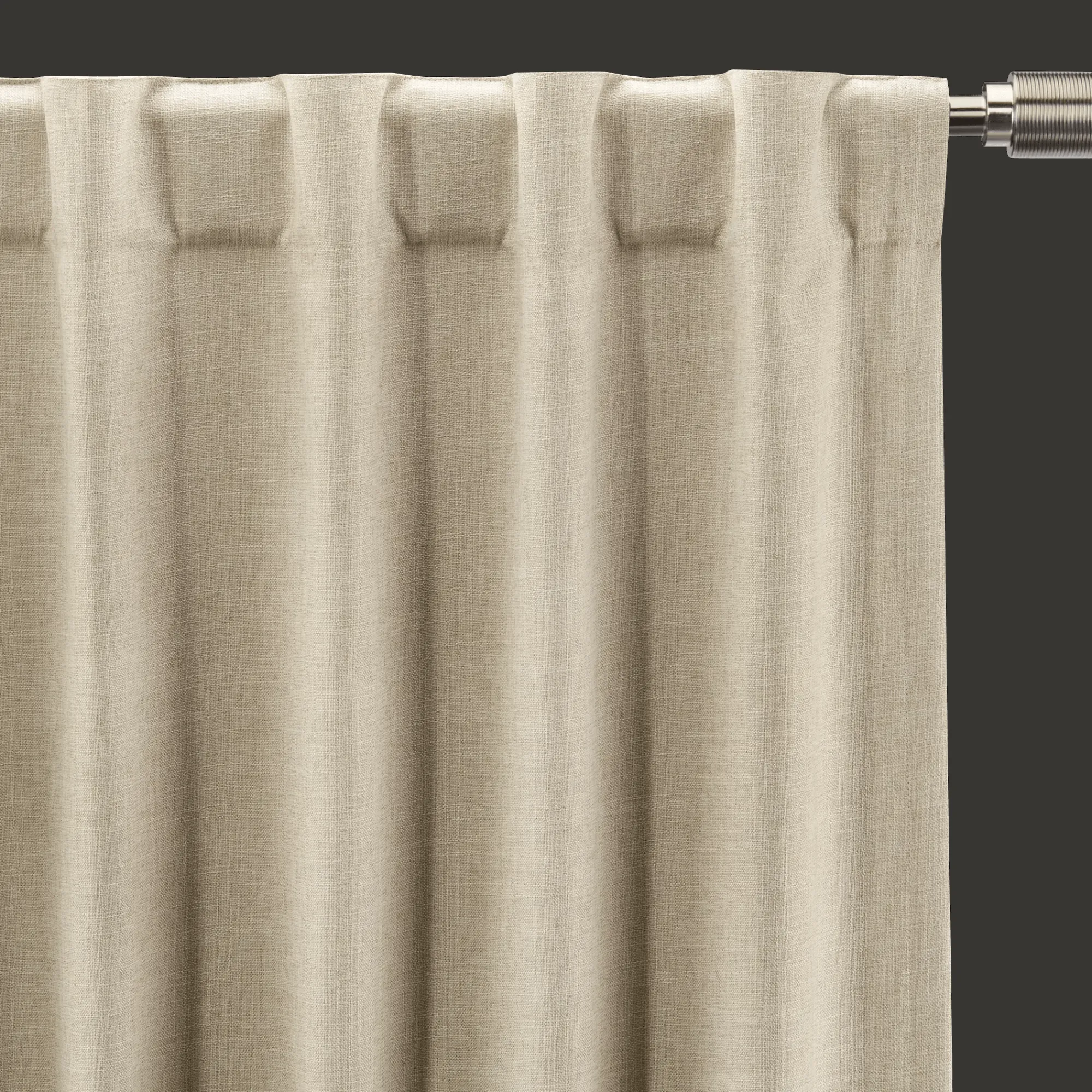 Bouclair Beige Taha Rod Pocket Back Tab Blackout Curtain* Blackout Window Curtains|Sheer Curtains & Window Sheer Panels