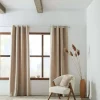 Bouclair Beige Tajo Panel Curtain* Sheer Curtains & Window Sheer Panels|Room Darkening & Light Filtering Curtains