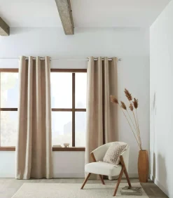 Bouclair Beige Tajo Panel Curtain* Sheer Curtains & Window Sheer Panels|Room Darkening & Light Filtering Curtains