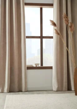 Bouclair Beige Tajo Panel Curtain* Sheer Curtains & Window Sheer Panels|Room Darkening & Light Filtering Curtains