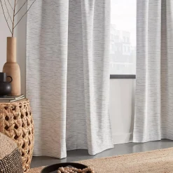 Bouclair Black And White Dayni Blackout Back-Tab Curtain* Sheer Curtains & Window Sheer Panels|Blackout Window Curtains