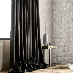 Bouclair Black Artemesia Blackout Curtain* Sheer Curtains & Window Sheer Panels|Blackout Window Curtains
