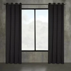 Bouclair Black Artemesia Blackout Curtain* Sheer Curtains & Window Sheer Panels|Blackout Window Curtains
