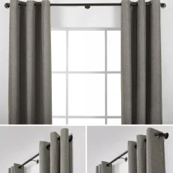 Bouclair Black Blackout Rod Set - Diameter 25/28 mm* Curtain Rods