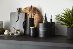 Bouclair Black Ceramic Garlic Container* Dinnerware|Kitchen & Dining Accessories