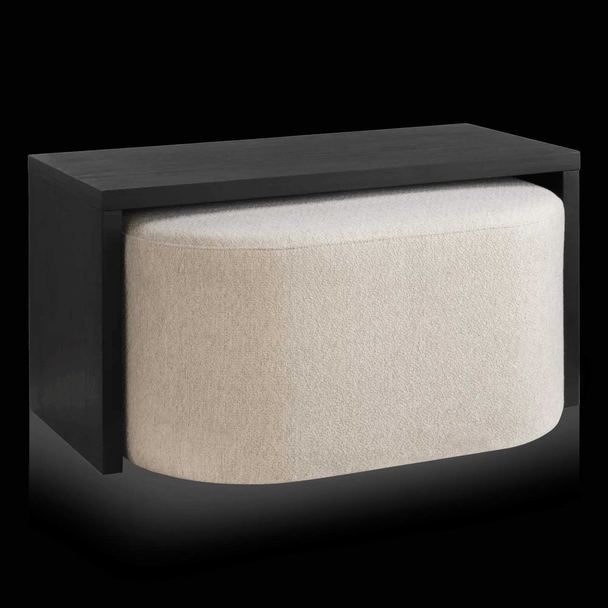 Bouclair Black Coffee Table with Ottoman* Coffee Tables|Coffee Tables & Side Tables