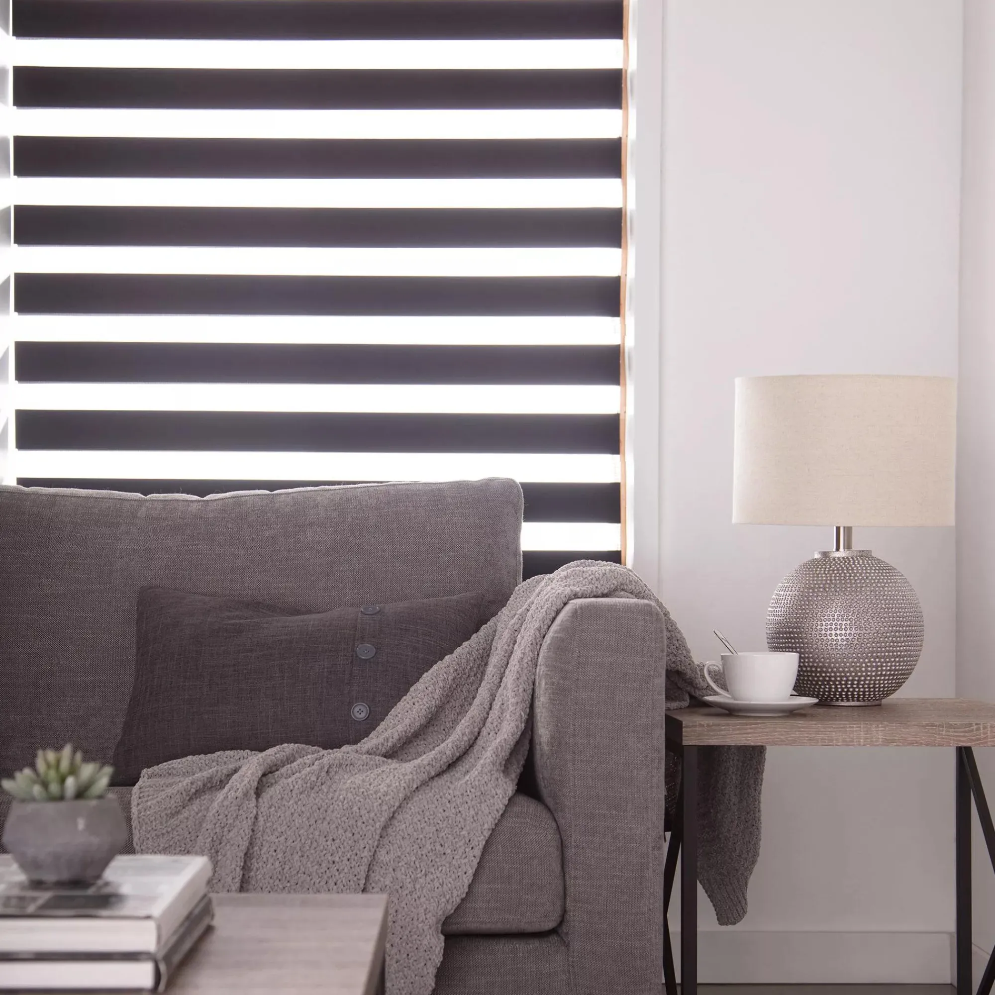 Bouclair Black Cordless Sheer Shade* Window Blinds & Shades