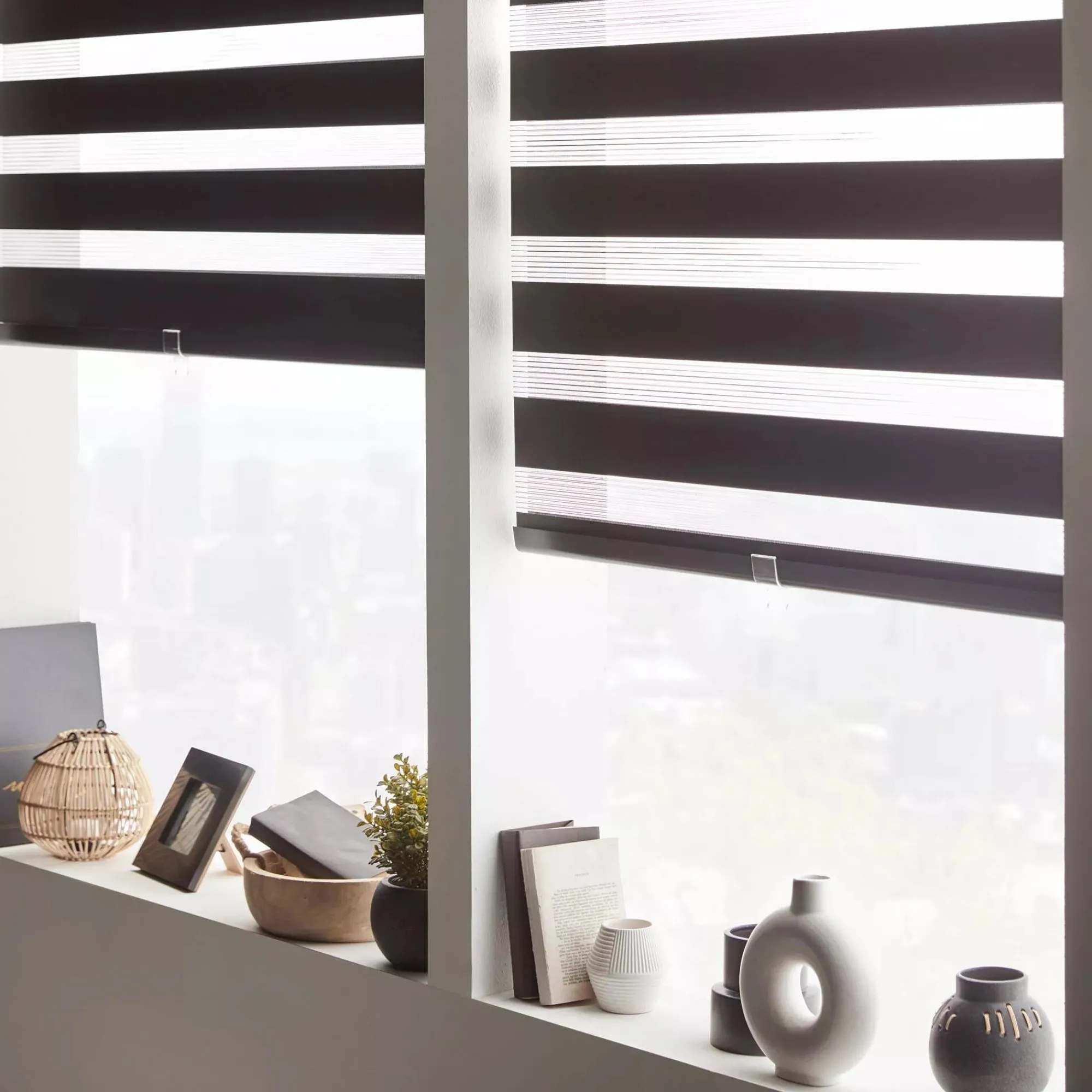 Bouclair Black Cordless Sheer Shade* Window Blinds & Shades