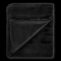 Bouclair Black Cougar Faux Fur Throw* Decorative Throws & Blankets