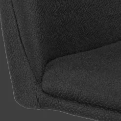 Bouclair Black Fabric and Metal Adjustable Bar Stool* Furniture Accessories|Bar & Counter Stools