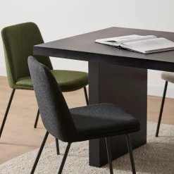 Bouclair Black Fabric and Metal Dining Chair* Furniture Accessories|Dining Chairs