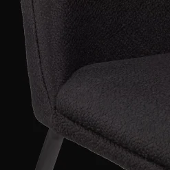 Bouclair Black Fabric and Metal Dining Chair* Furniture Accessories|Dining Chairs