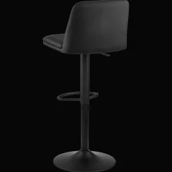 Bouclair Black Faux Leather and Metal Bar Stool* Furniture Accessories|Bar & Counter Stools
