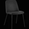 Bouclair Black Faux Leather and Metal Dining Chair* Furniture Accessories|Dining Chairs