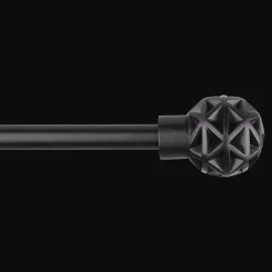 Bouclair Black Geometric Curtain Rod Set - Diameter 13/16mm* Curtain Rods