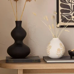 Bouclair Black Hourglass Bubble Vase* Modern Decorative Vases|Home Decorative Items & Objects