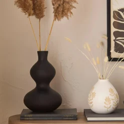 Bouclair Black Hourglass Bubble Vase* Modern Decorative Vases|Home Decorative Items & Objects