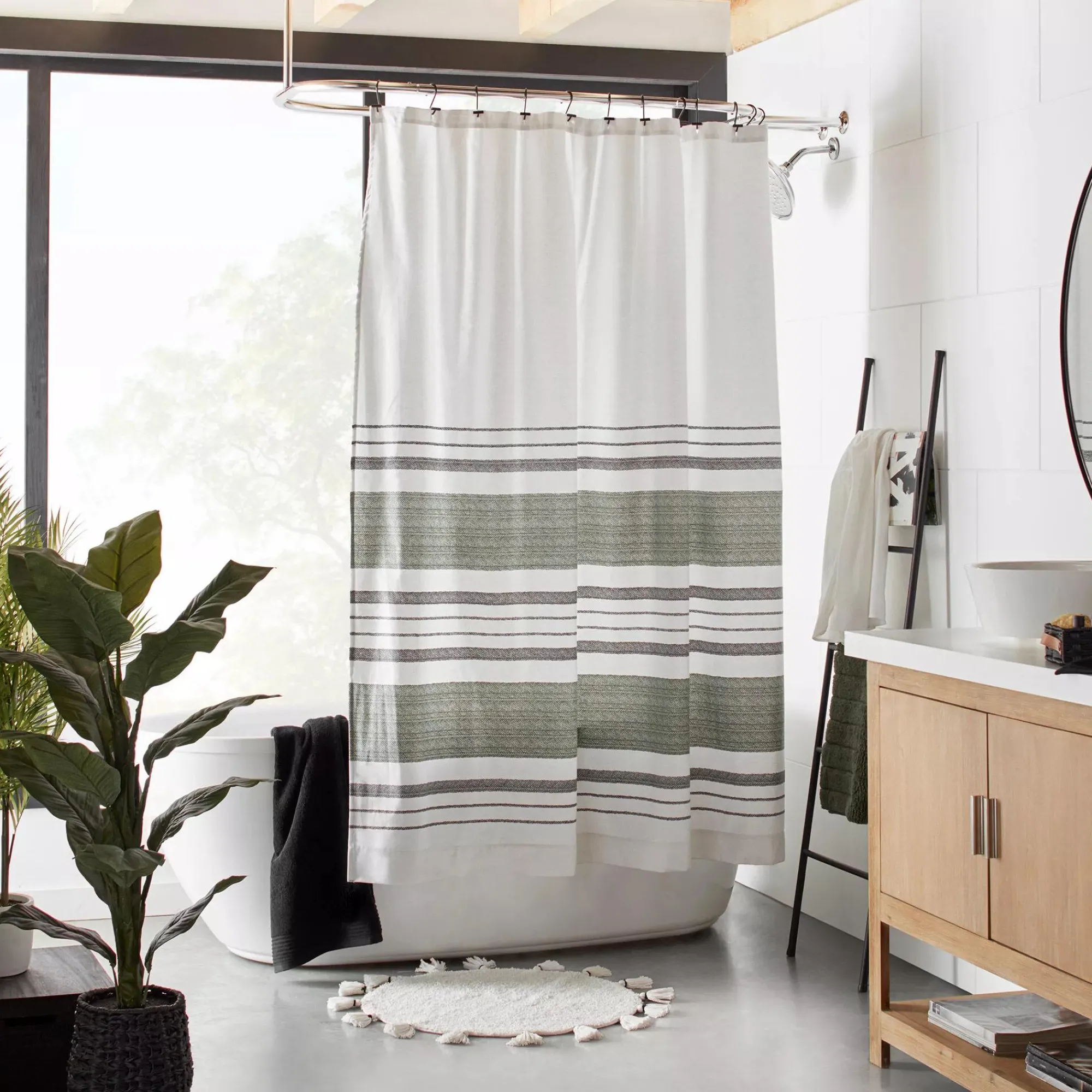 Bouclair Black Metal Ladder Towel Holder* Bathroom Furniture