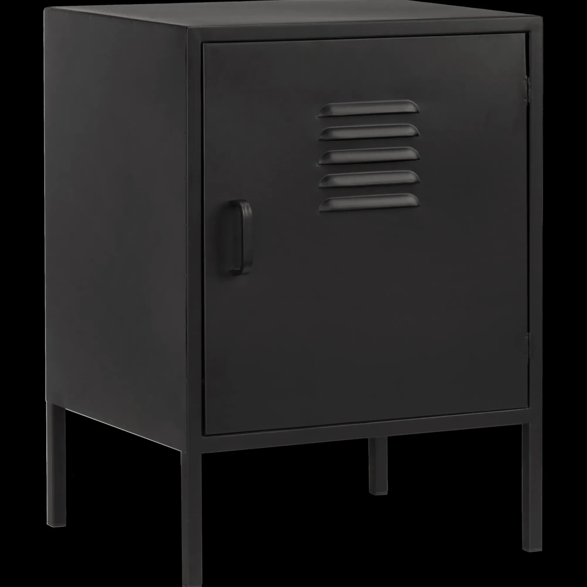 Bouclair Black Metal Locker Side Table* Junior Bedroom Furniture