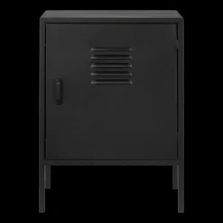 Bouclair Black Metal Locker Side Table* Junior Bedroom Furniture