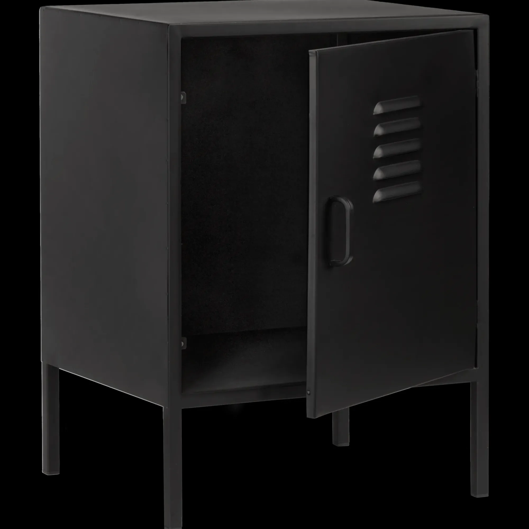 Bouclair Black Metal Locker Side Table* Junior Bedroom Furniture