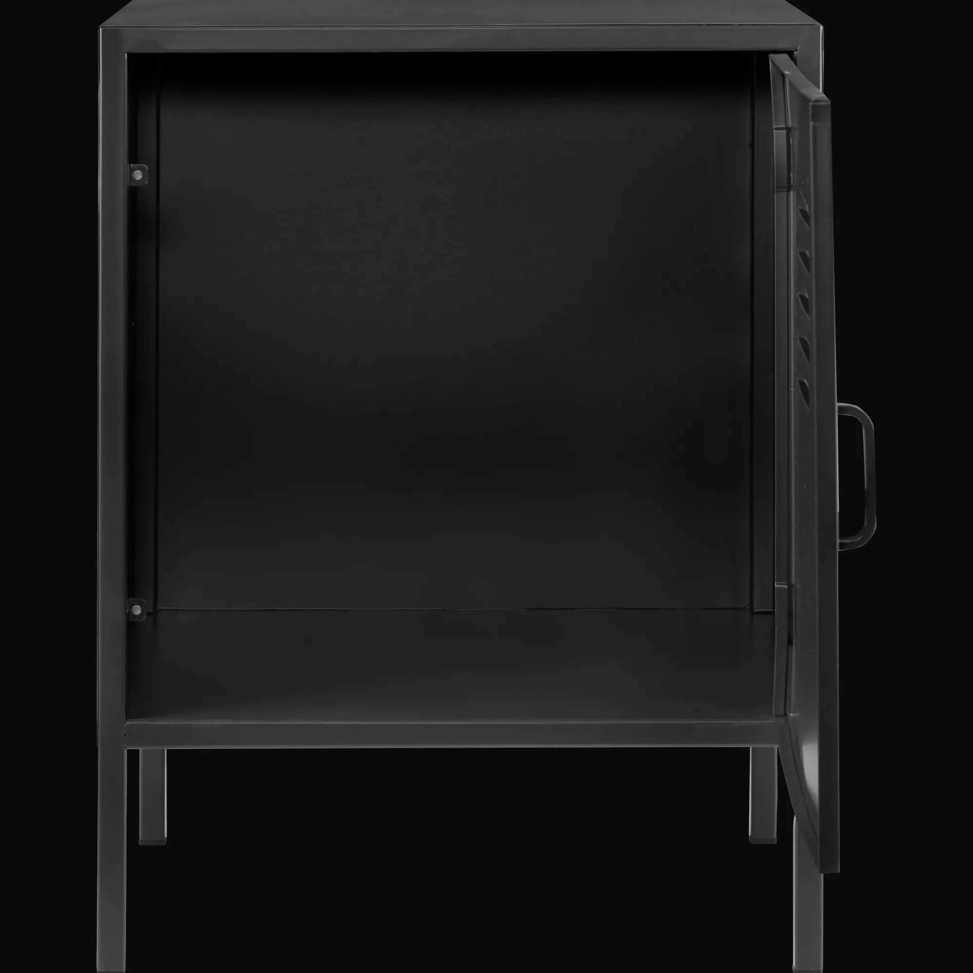 Bouclair Black Metal Locker Side Table* Junior Bedroom Furniture