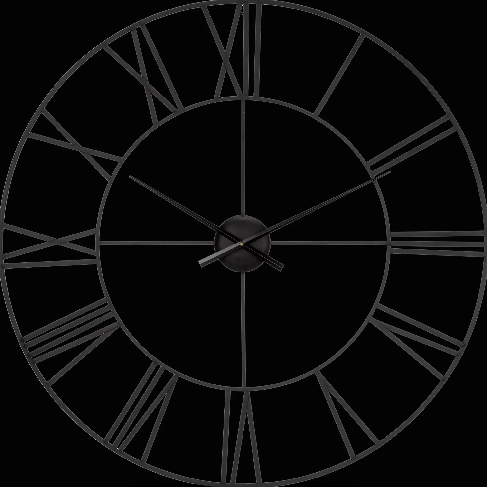 Bouclair Black Metal Wall Clock* Wall Decorations