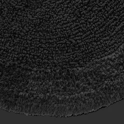 Bouclair Black Oval Tufted Bath Mat* Bath Mats