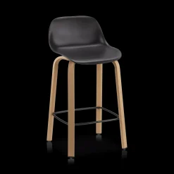 Bouclair Black Plastic and Wood Metal Veneer Counter Stool* Furniture Accessories|Bar & Counter Stools