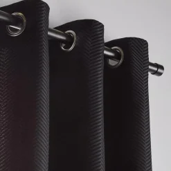 Bouclair Black Quincy Panel Curtain* Sheer Curtains & Window Sheer Panels|Room Darkening & Light Filtering Curtains