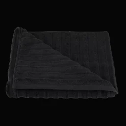Bouclair Black Ribbed Bath Towel* Bath Towels