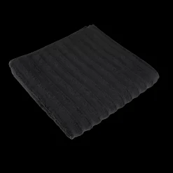 Bouclair Black Ribbed Bath Towel* Bath Towels