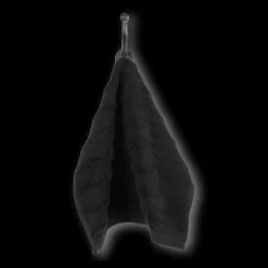 Bouclair Black Ribbed Washcloth* Bath Towels