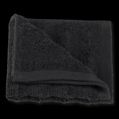 Bouclair Black Ribbed Washcloth* Bath Towels
