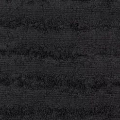 Bouclair Black Ribbed Washcloth* Bath Towels
