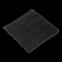 Bouclair Black Ribbed Washcloth* Bath Towels