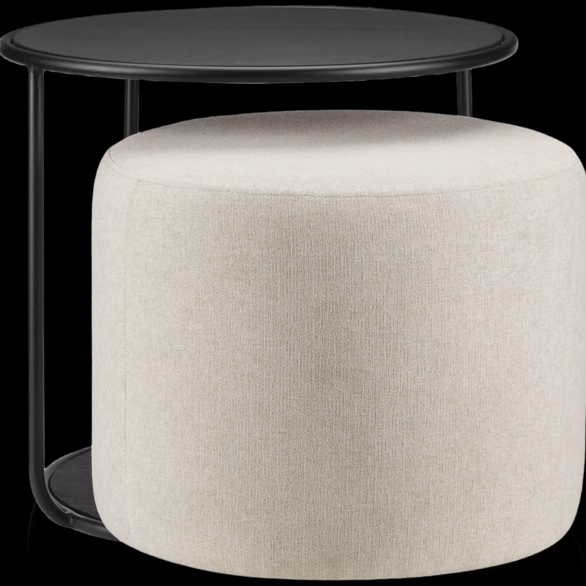 Bouclair Black Side Table with Ottoman* Side Tables|Coffee Tables & Side Tables