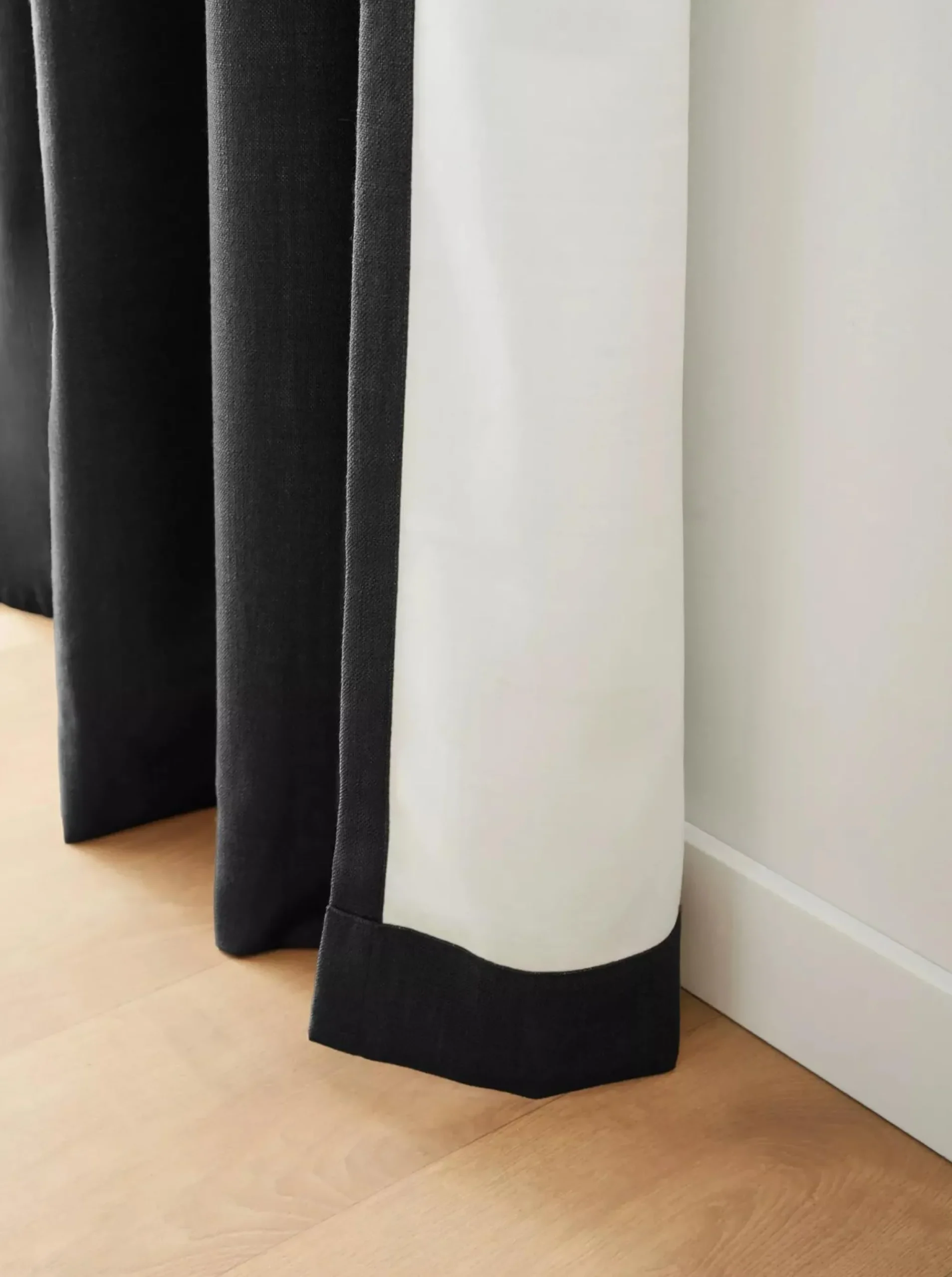 Bouclair Black Taha Rod Pocket Back Tab Blackout Curtain* Sheer Curtains & Window Sheer Panels|Blackout Window Curtains